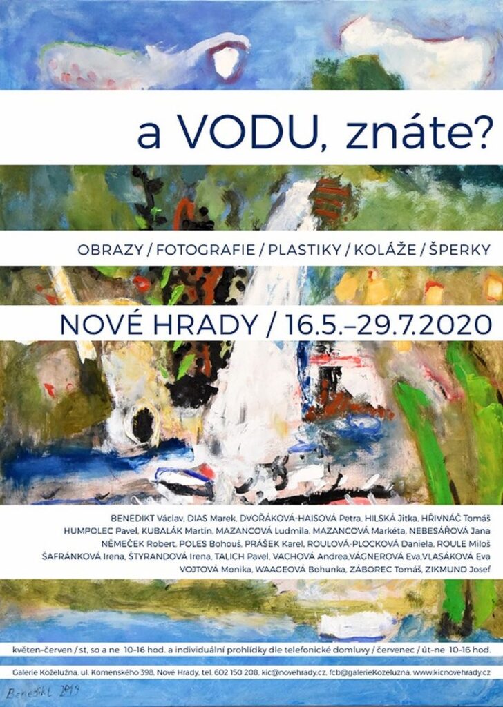 Nové Hrady, Výstava A VODU, znáte? (15. 6. – 29. 7. 2020)